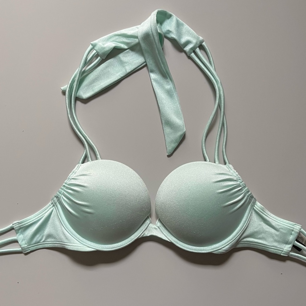 VS • 32A • Bombshell Push Up Bikini Bra Top Light Aqua